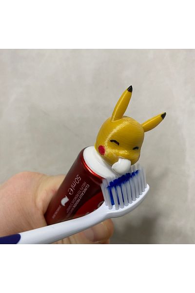 Root Made 2 Pieces Pikachu Toothpaste Cover Toothpaste Additive for Children 2 Pieces