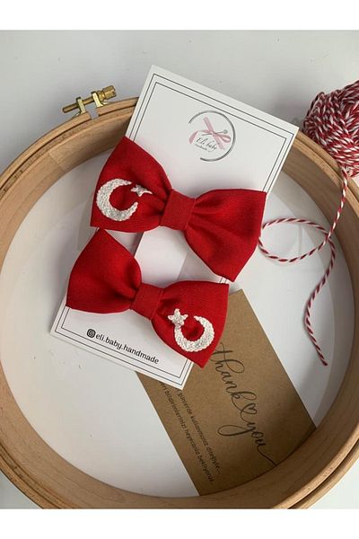 Eli baby handmade Crescent-Star 2-Piece Bow Buckle