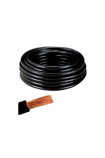 Genel Markalar Kaynak Kablosu 25mm2 - Akü Bağlantı Kablosu Siyah / Akü Inverter Bağlantı Kablosu 1 Metre .