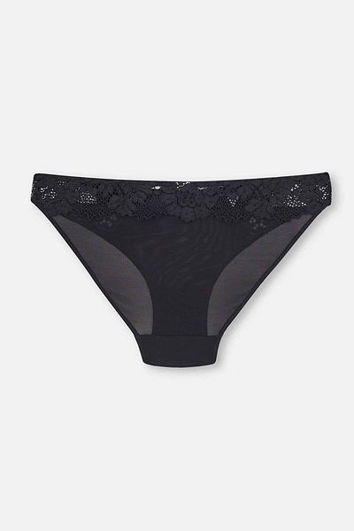 Dagi Μαύρη δαντέλα Λεπτομερής Micro Slip