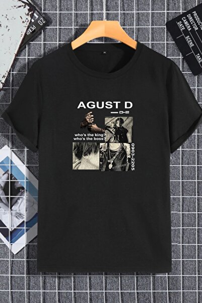 macklin Unisex Femei Bărbați Agust D Bts Tricou oversize imprimat cu design p...