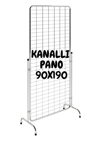 Manken İstanbul Krom Tel Pano Standı 90x190 Cm Bijuteri Standı Çorap Standı T...