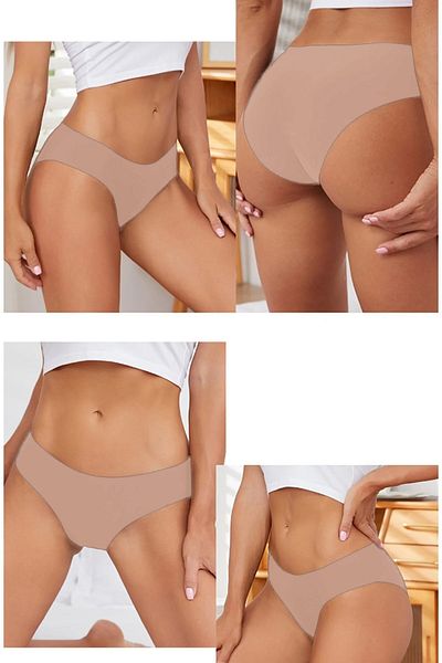 Özel Tasarım Poncix Set of 4 Real Laser Cut Panties Seamless Panties New Season Kilot Laser Cut Panties