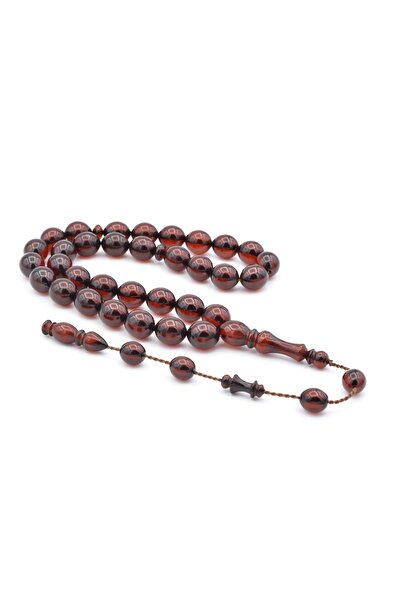 Murty99 Mărgele de rugăciune din chihlimbar maro cu sistem de mestecat Chubby Beyzi Cut