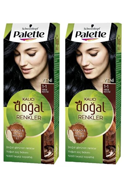 PALETTE DELUXE Palette Saç Boyası Natural 1-1 Gece Mavisi X 2 Adet