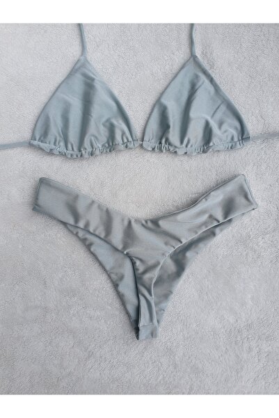 Meot Buz Beyazı Üçgen Tanga Bikini