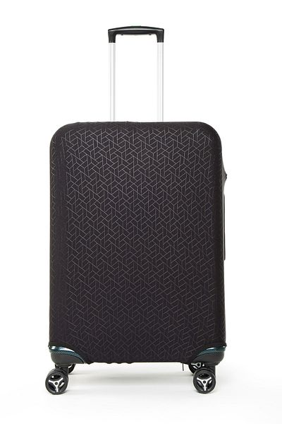BAGzy Frozen Patterned Black Medium Size Luggage Cover
