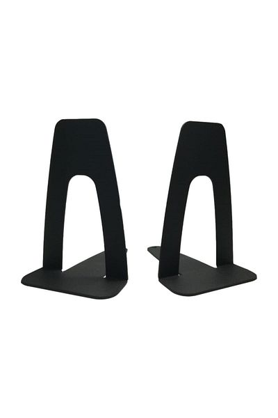 Simge Yapı Dekorasyon Metal Black Set of 2 Book Holder, Book Support