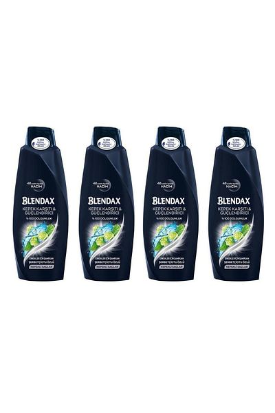 Blendax شامبو بخلاصة الطين الطبيعي 500 مل - فعال ضد القشرة للرجال (4 قطع)8690572805695
