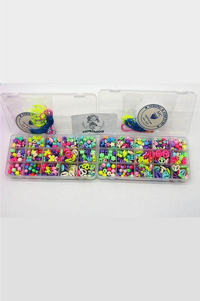 Hobimos Hobby Children's Jewelry Making Set - 3 - Two Boxed Beaded Bracelet Making Set