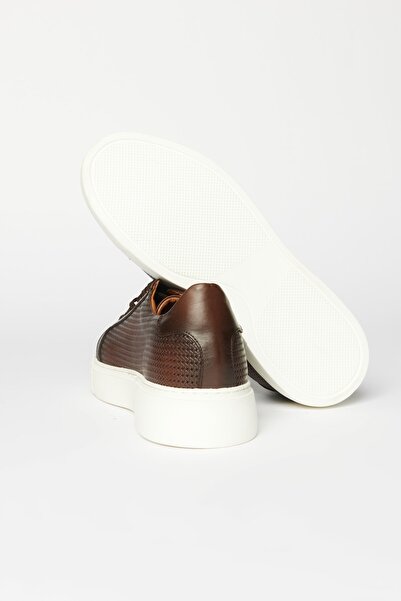 ALTINYILDIZ CLASSICS Erkek Kahverengi %100 Deri Sneaker Ayakkabı