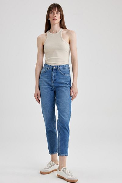 DeFacto Slim Fit Halter Neck Žebrovaná košilka Sportovec