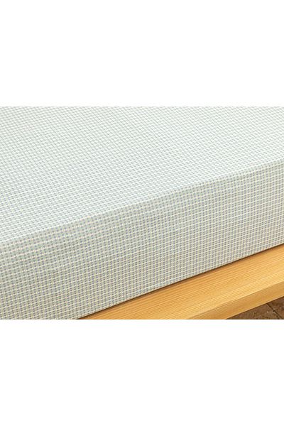 English Home Wave Dots Easy-Iron Single Elastic Sheet 100x200 Cm Seledon