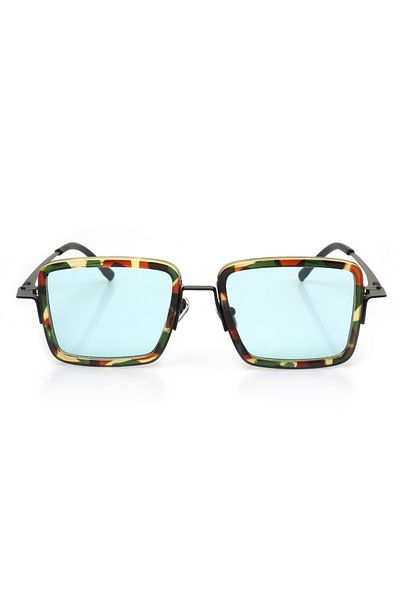 Angel Eyes Green Glass Camouflage Framed Women's Sunglasses Ae2209c7-7