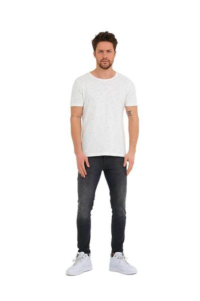 Adams Ανδρικό μπλουζάκι από 100% βαμβάκι Karmelange Basic Comfortable Collared