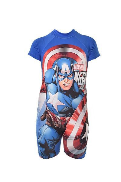 Rs Ramuni Costum de baie salopetă băiat Captain America