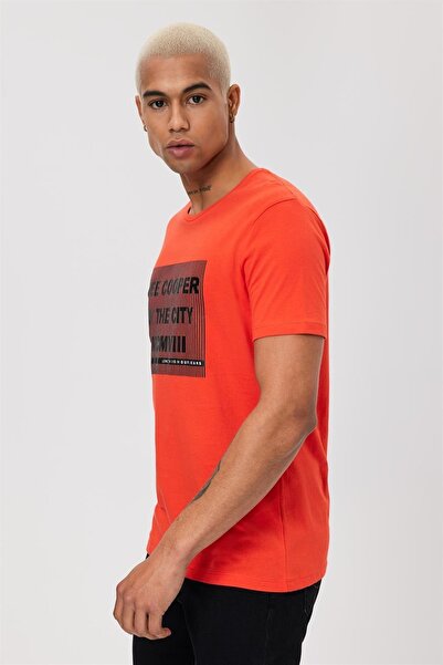 Lee Cooper Men's T-shirt Coral 232 Lcm242044 Patrice O Neck