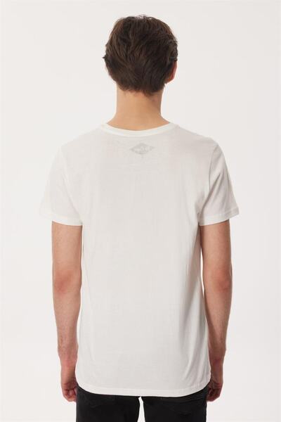 Lee Cooper LCM 242027 Lee Cooper Zeta Ανδρικό μπλουζάκι με λαιμόκοψη 232 ΛΕΥΚΟ