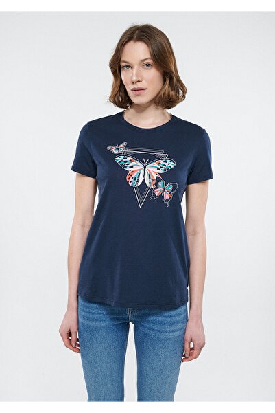 Mavi Tricou cu imprimeu fluture, cu croială normală / croială normală 1610141-70488