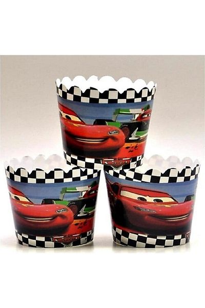 Kokoş Parti Cars-Cars-Light Mcqueen Cupcake Container