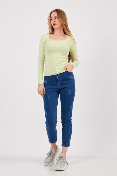 orcey Women's Light Green Square Neck Camisole Blouse