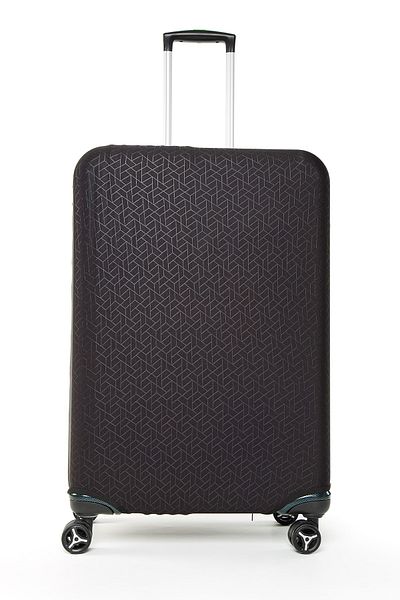 BAGzy Frozen Patterned Black Large Size Luggage Cover