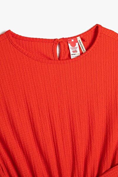 Koton Girl's Full Length Sleeveless Round Neck Belt Detailed Jumpsuit 3skg80060ak