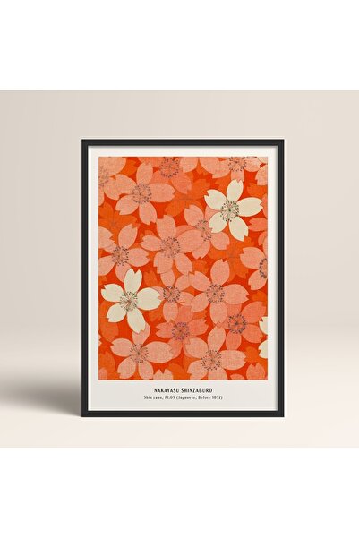 HOMEPACK Рамкирана картина в японски стил Нанбара Сакуджиро 30x40см 40x60см 50x70см Черно Бяло Дърво Jpn031