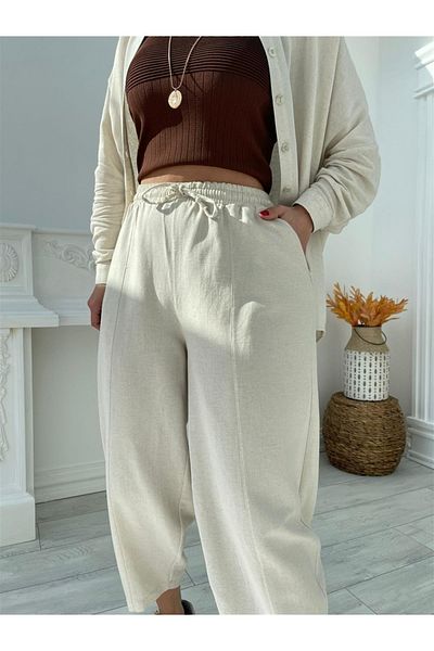 My Blog Stone Linen Shalwar Trousers