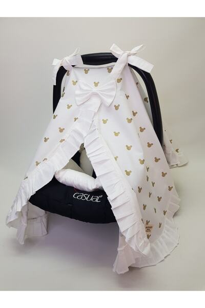 agibaby 2li Puset Seti. Puset Örtüsü Ve Minderi. %100 Organik Poplin