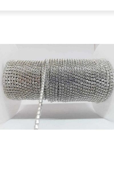 yiğit aksesuar Ss 8 Crystal Stone Tight Strip Chain 2 Mm 50 Meters 1 Ball