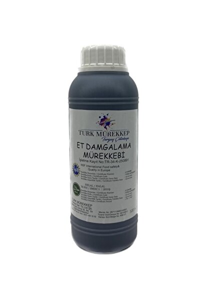 Turk Mürekkep Et Damgalama- Markalama Mürekkebi Mor-mavi Renk 500 Ml.