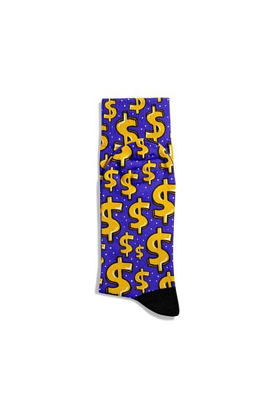 Eğlenceli Çoraplar Fun Socks Unisex Money And Money Pattern Printed Socks Ecsoket232
