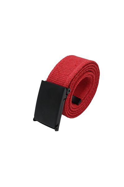 Anatoli Unisex Red Tactical Sport Canvas Belt with Black Buckle