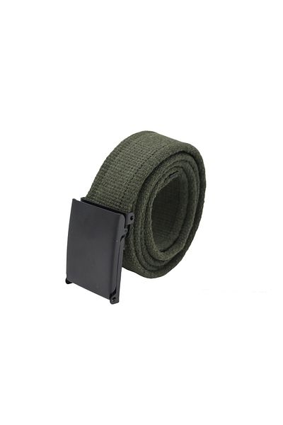 Anatoli Unisex Khaki Green Tactical Sport Canvas Belt with Black Buckle