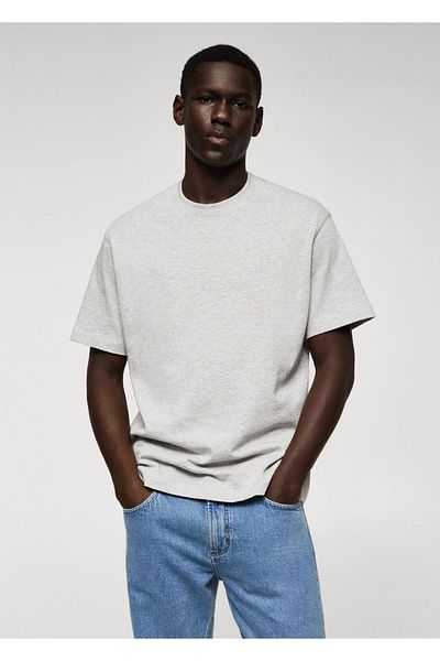 MANGO Man Baumwoll-T-Shirt mit entspannter Passform