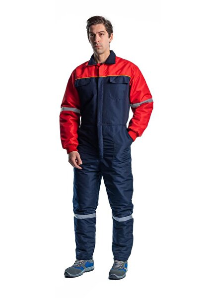 Şensel بذلة عاكسة مبطنة باللون الأزرق الداكن للرجال