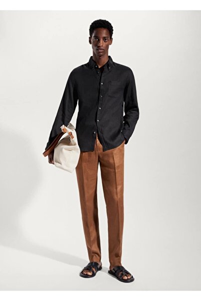MANGO Man 100% лляний гольф Сорочка Slim Fit