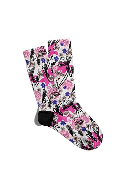 Eğlenceli Çoraplar Fun Socks Sosete unisex cu imprimeu Cool Rose Xt Ecsoket157
