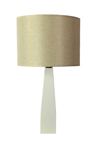 Art&Gift Cream Colored Belin - Wooden Leg Headboard Lampshade