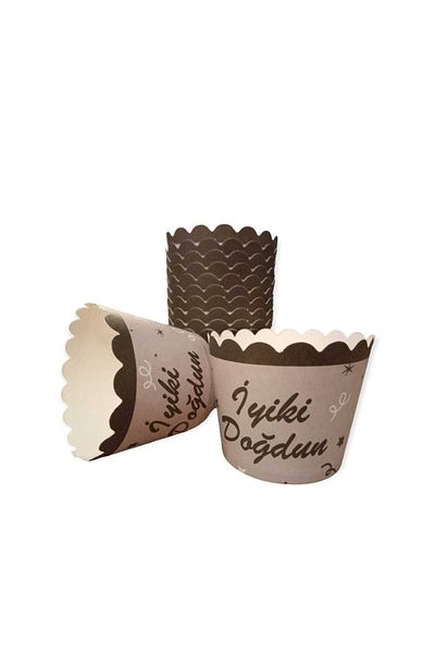 booddie Happy Birthday Silver Black Cupcake (muffin) Cake Capsule 12 Pieces