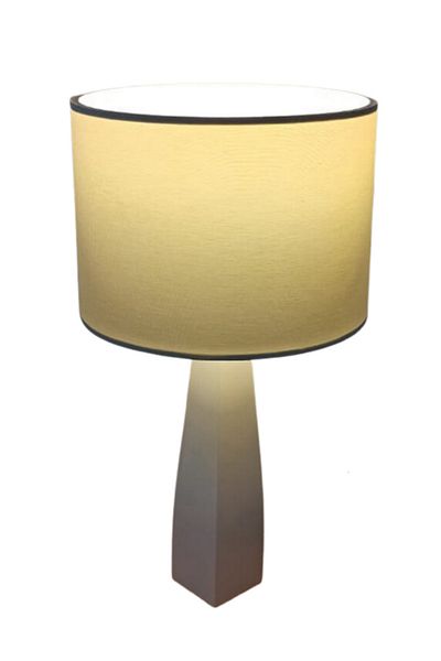 Art&Gift Cream Colored Belin - Wooden Leg Headboard Lampshade