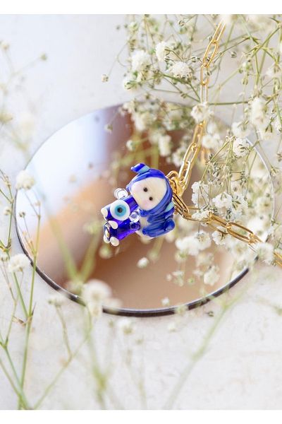 CHARMLUCKY Murano Evil Eye Baby Necklace