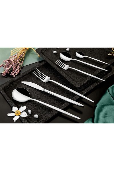 ÖZLİFE Mess Plain 36-piece Fork Spoon Knife Set