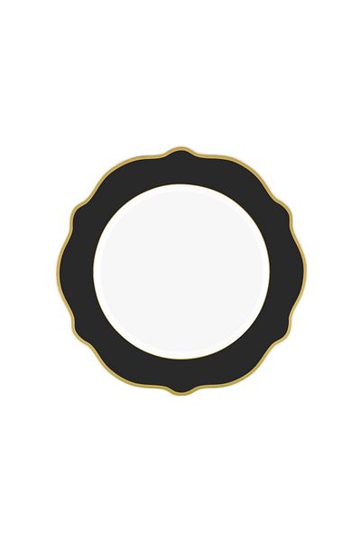 The Mia Jaswely Black Cake Plate - 6 Pieces, 21 cm Dnr0029