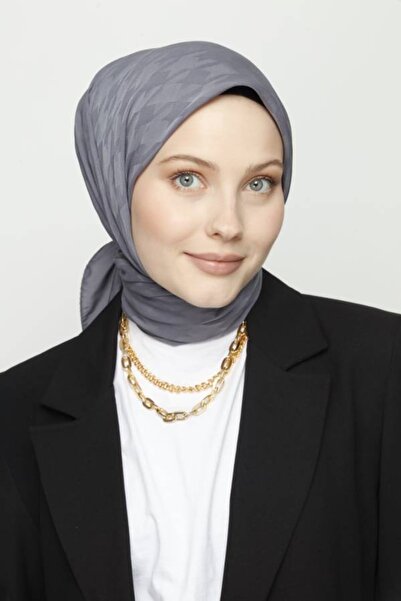 VALORSCARF Füme Kazayağı Desen Jakar Eşarp