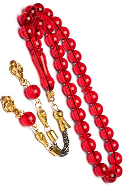 OTTOTESBİH Men's Gift Red Powder Amber Rosary