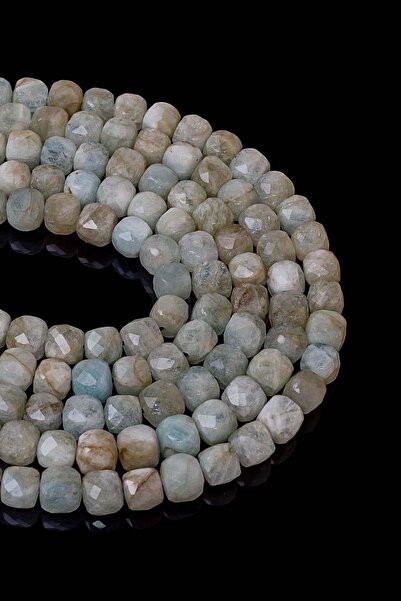 Dünya Doğal Taş Σειρά πέτρας Aquamarine 7x7 mm