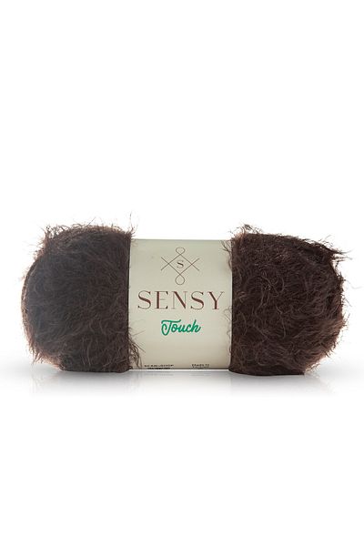 SENSY Premium Touch Hand Knitting Yarn Μπλούζα Ζακέτα Σχοινί Γούνα Εμφάνιση Σχοινί Φουλάρι Λούτρινο Παιχνίδι Σχοινί Καφέ