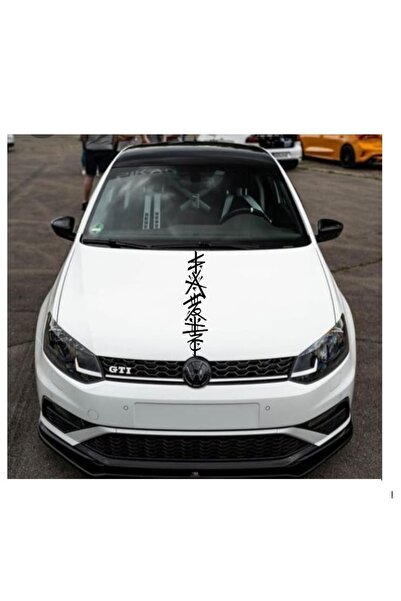 EYBA STİCKER Araç Ön Kaput Çince Yazı Birleşik Modelsticker